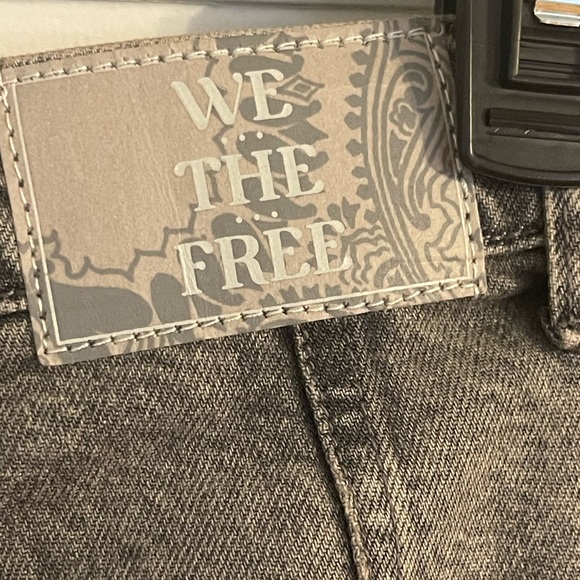 Free People Good Luck Mid Rise Barrel Jeans Falcon Grey - Picture 7 of 11